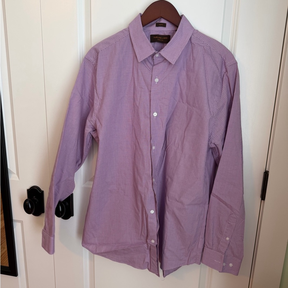 Classic Purple Men's Button Down Shirt